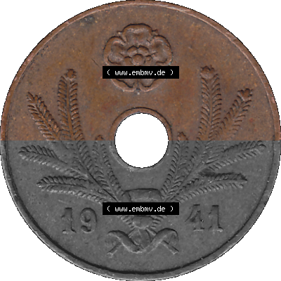 Finnland in transparenten digitalen PNG-Format 1941-1943, 5 Penny, Penniä, Kupfer 1941 Sammlung