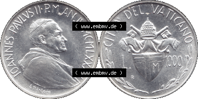 PNG-Grafik Münze Vatikanstadt 1982-1982, 1000 Lire Silbermünze 1982, Jahrgang 1982 Sammlung