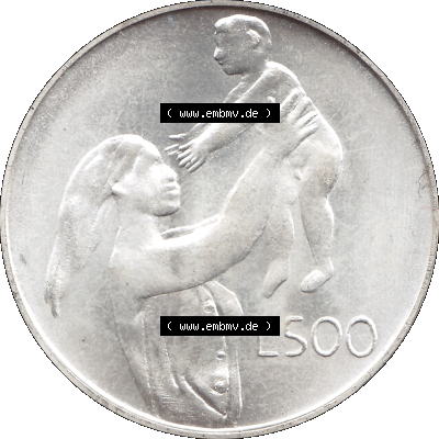 San Marino 1972-1972, Münze 500 Lire 1972 L. 500 REPUBBLICA DI SAN MARINO, Silbermünze Sammlung