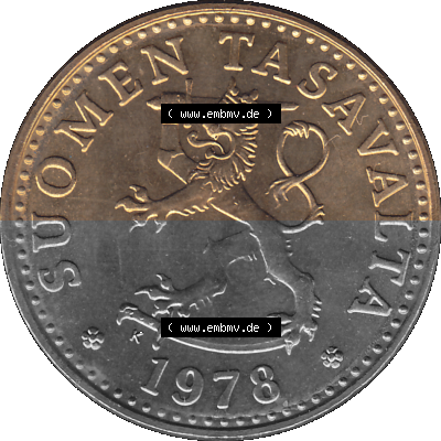 finnischen digitalisierten Münze in transparenten PNG 1963-1990, 20 Penny, 1978 Sammlung