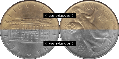 Münze aus Italien / Italia als PNG-Grafik 1981-1981, 200 Lire FAO - Welternährungstag 1981 Sammlung