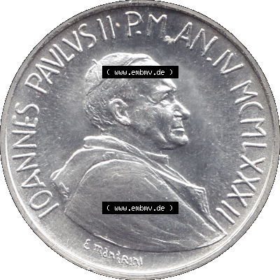 PNG-Grafik Münze Vatikanstadt 1982-1982, 1000 Lire Silbermünze 1982, Jahrgang 1982 Sammlung