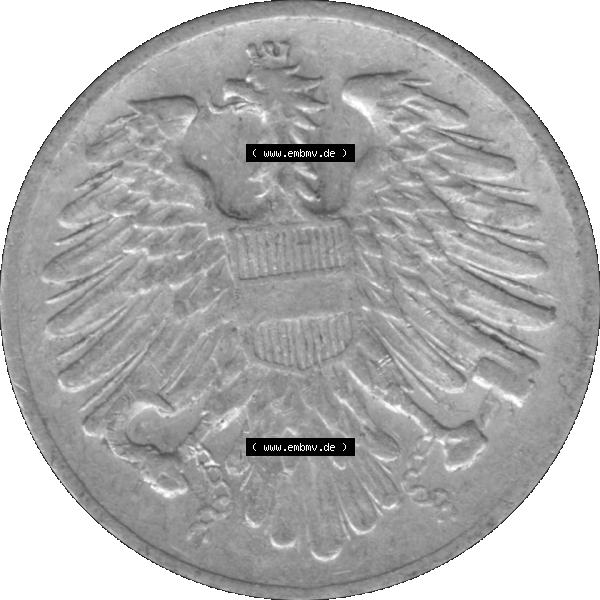 Grau bzw. s/w Alte Münze aus Österreich als PNG-Grafik 1950-1994, 2 Groschen 1950-01. Vorderseite der alten österreichischen Umlaufmünze aus Österreich, Münze vor Euro,... Sammlung Graustufen