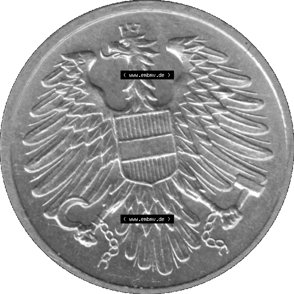 Grau bzw. s/w Alte Münze aus Österreich als PNG-Grafik 1950-1994, 2 Groschen 1977-01. Vorderseite der alten österreichischen Umlaufmünze aus Österreich, Münze vor Euro,... Sammlung Graustufen