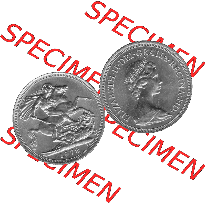 Alte Goldmünze Großbritannien Bilder in s/w bzw. Graustufen 1974-1984, 1 Sovereign 1978-01 Graustufen. Vorderseite und Rückseite der britischen Sovereign-Goldmünze... Sammlung