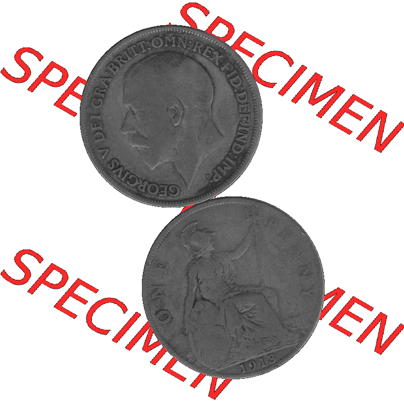 Alte Münze Großbritannien Umlaufmünze One Penny, 1 Pence 1911-1926, 1 One Penny, 1913-01, George V, B.M. GEORGIVS V DEI GRABRITTOMNREX FIDDEFINDIMP... Sammlung