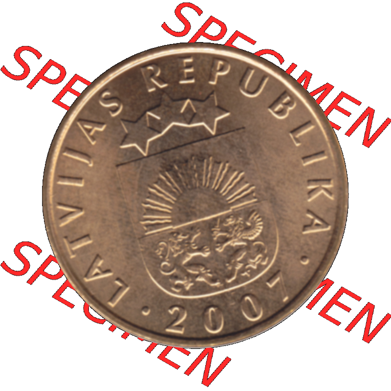 Alte Münze Lettland Umlaufmünze 1992-2009, 20 Santimu 2007-01, VS.: Staatswappen von Latvijas Republika, RS.: Wert-Zahl. Vorderseite der alten... Sammlung