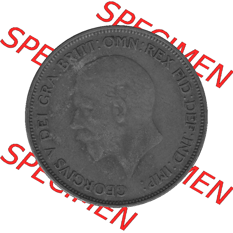 Alte Münze Großbritannien Umlaufmünze One Penny, 1 Pence 1928-1936, 1 One Penny, 1935-01, George V. BM GEORGIVS V DEI GRABRITTOMNREX FIDDEFINDIMP Graustufen.... Sammlung
