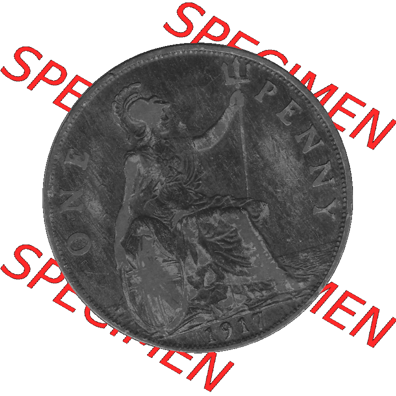 Alte Münze Großbritannien Umlaufmünze One Penny, 1 Pence 1911-1926, 1 One Penny, 1917-01, George V, B.M. GEORGIVS V DEI GRABRITTOMNREX FIDDEFINDIMP... Sammlung