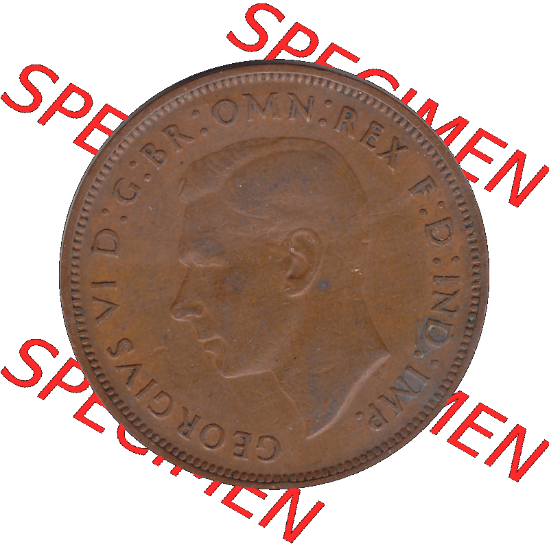 Alte Münzen Großbritannien Umlaufmünze 1937-1948, 1 One Penny 1948-02 , George VI, GEORGIVS VI DGBROMNREX FDINDIMP. HP. Vorderseite der alten britischen... Sammlung