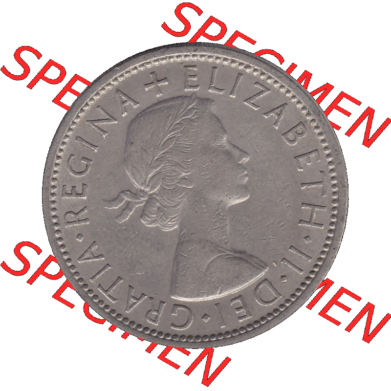 Alte Münze Großbritannien, Bild in Farbe bzw. Color PNG-Grafik, Umlaufmünze aus dem Zeitraum 1954-1970, 2 Schilling-Florin, Two Shillings, 1966-07 ELIZABETH... Sammlung
