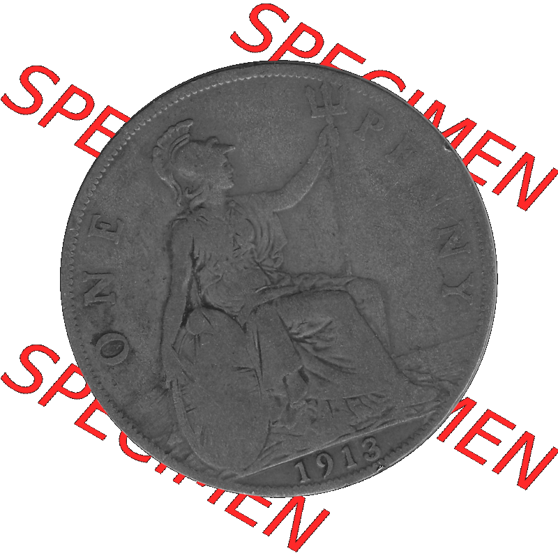 Alte Münze Großbritannien Umlaufmünze One Penny, 1 Pence 1911-1926, 1 One Penny, 1913-01, George V, B.M. GEORGIVS V DEI GRABRITTOMNREX FIDDEFINDIMP... Sammlung