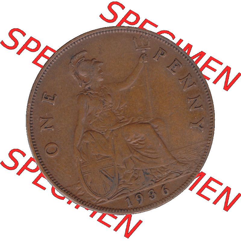 Alte Münze Großbritannien Umlaufmünze One Penny, 1 Pence 1928-1936, 1 One Penny, 1936-01, George V. BM GEORGIVS V DEI GRABRITTOMNREX FIDDEFINDIMP.... Sammlung