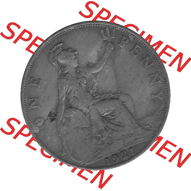 Alte Münze Großbritannien Umlaufmünze One Penny, 1 Pence 1911-1926, 1 One Penny, 1921-01, George V, B.M. GEORGIVS V DEI GRABRITTOMNREX FIDDEFINDIMP... Sammlung