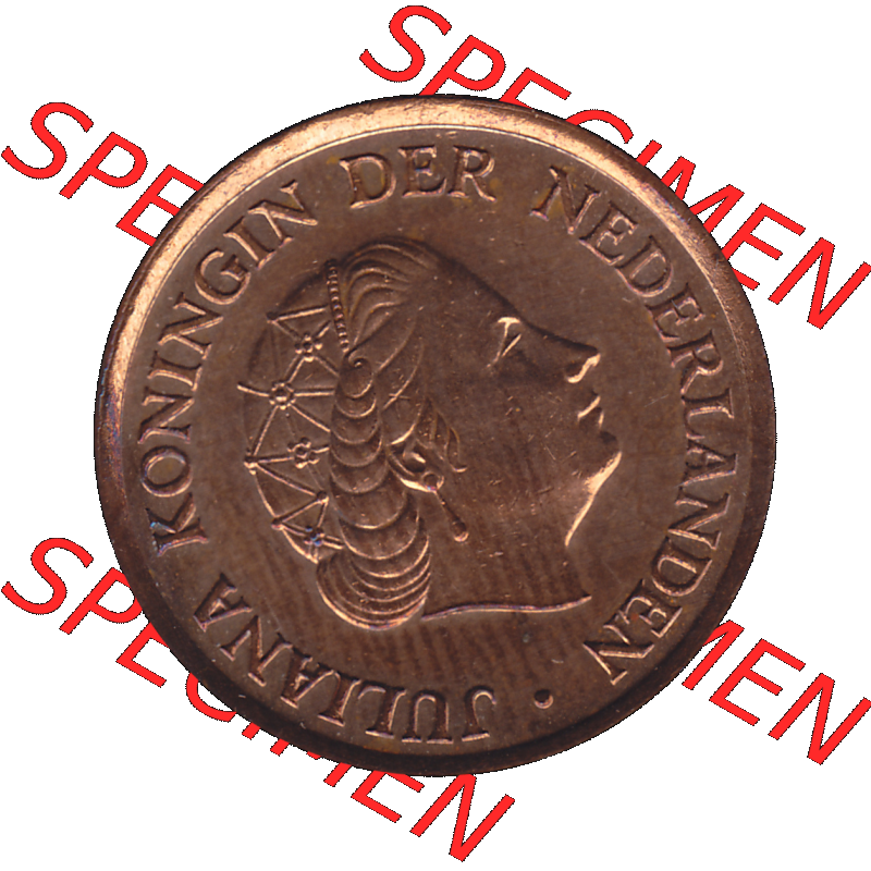 Alte Münze Niederlande in Farbe 1950-1980, 5 Cent Königin Juliana 1980-02. Vorderseite der alten niederländischen 5 / Fünf Cent Umlaufmünze aus den Niederlanden... Sammlung