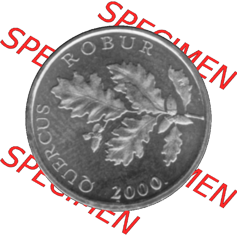 Alte Münze Kroatien Umlaufmünze 1994-2021, 5 Lipa 2000-01 Graustufen Graustufen. Rückseite mit Motiv der Umlaufmünze in Graustufen der Münze aus Kroatien auf einen... Sammlung