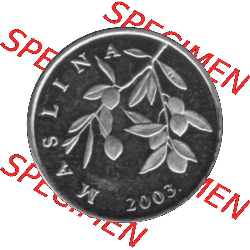 Alte Münze Kroatien Umlaufmünze 1993-2021, 20 Lipa 2003-01 Graustufen Graustufen. Rückseite mit Motiv der Umlaufmünze in Graustufen der Münze aus Kroatien auf einen... Sammlung