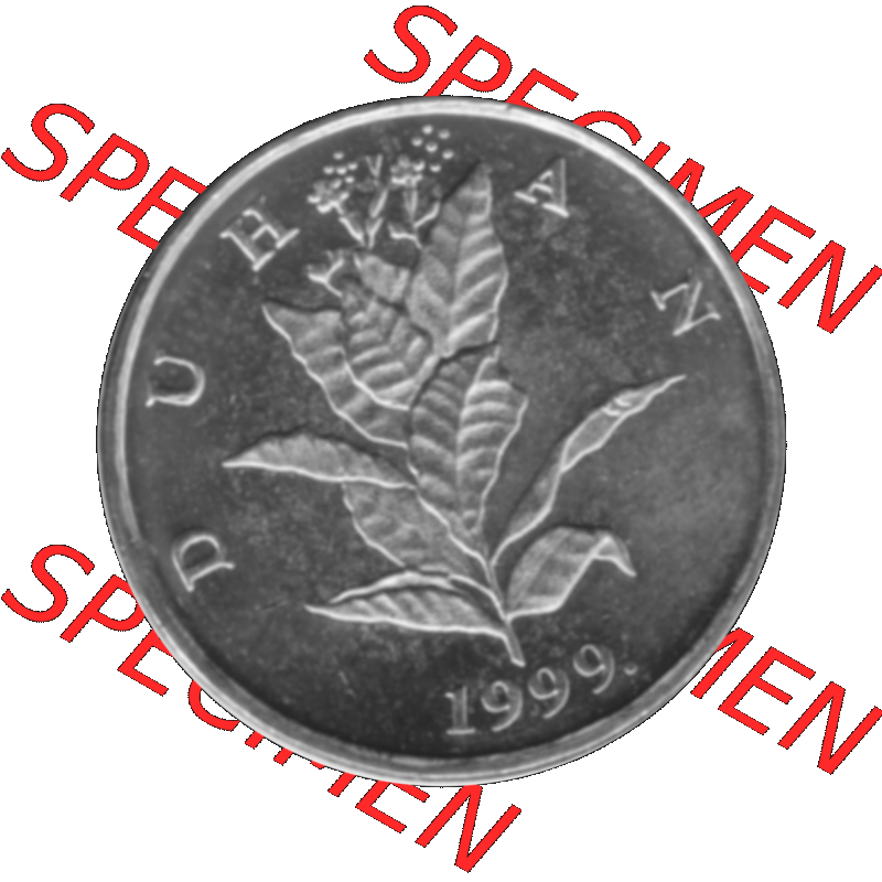 Alte Münze Kroatien Umlaufmünze 1993-2021, 5 Lipa 1999-01 Graustufen Graustufen. Rückseite mit Motiv der Umlaufmünze in Graustufen der Münze aus Kroatien auf einen... Sammlung