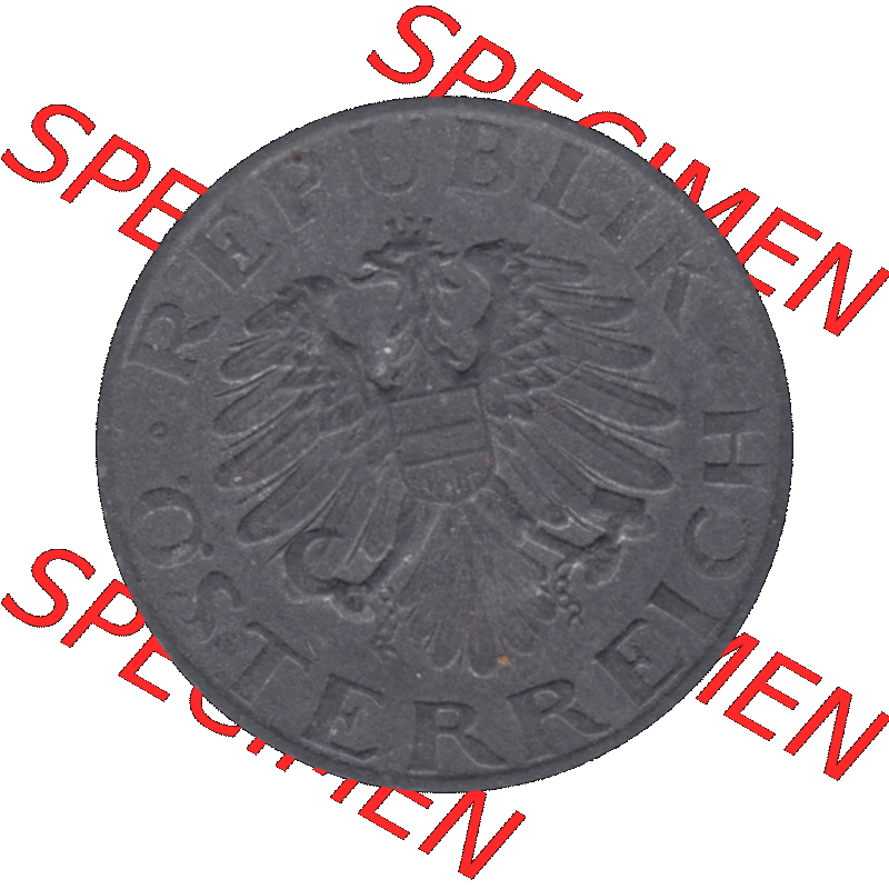 Alte Münzen Österreich 5 / Fünf Groschen in Farbe/Color 1948-1994, 5 Groschen 1968-01. Vorderseite der alten österreichischen 5 / Fünf Groschen Münze... Sammlung