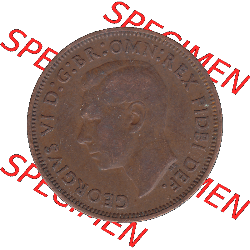 Alte Münze Großbritannien Umlaufmünze Half Penny 1949-1952, Half Penny 1951-01, George VI. GEORGIVS VI D-G-BR-OMN-REX FIDEI DEF.HP. Vorderseite der alten... Sammlung