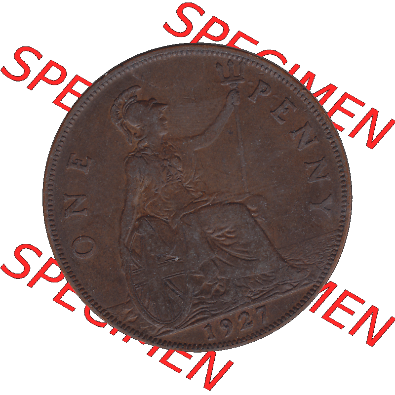 Alte Münze Großbritannien Umlaufmünze One Penny, 1 Pence 1927-1927, 1 One Penny, 1927-01, George V, BM GEORGIVS V DEI GRABRITTOMNREX FIDDEFINDIMP. Rückseite... Sammlung
