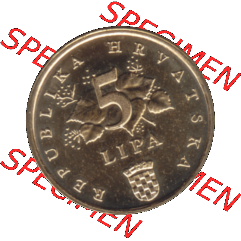Alte Münze Kroatien Umlaufmünze 1994-2021, 5 Lipa 2000-01. Vorderseite der alten kroatische Münze aus dem Zeitraum 1993-2022. Umlaufmünze aus Kroatien, zum... Sammlung