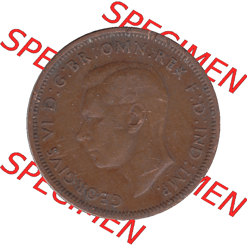 Alte Münze Großbritannien Umlaufmünze Half Penny, 1/2 Pence 1937-1948, Half Penny 1947-01, George VI. GEORGIVS VI D-G-BR-OMN-REX F-D-IND-IMP.HP.... Sammlung