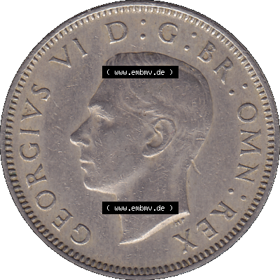 Alte Münze Großbritannien, Bild in Farbe bzw. Color PNG-Grafik 1947-1948, 1 One Schilling - One Shilling, 1947-01 Sitzender gekrönter Löwe auf Krone.... Sammlung
