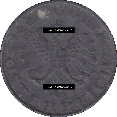 Alte Münzen Österreich 5 / Fünf Groschen in Farbe/Color 1948-1994, 5 Groschen 1951-01. Vorderseite der alten österreichischen 5 / Fünf Groschen Münze... Sammlung