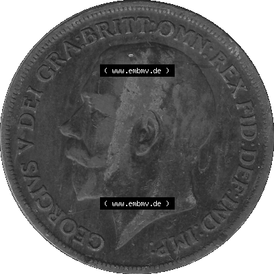Alte Münze Großbritannien Umlaufmünze One Penny, 1 Pence 1911-1926, 1 One Penny, 1917-01, George V, B.M. GEORGIVS V DEI GRABRITTOMNREX FIDDEFINDIMP... Sammlung