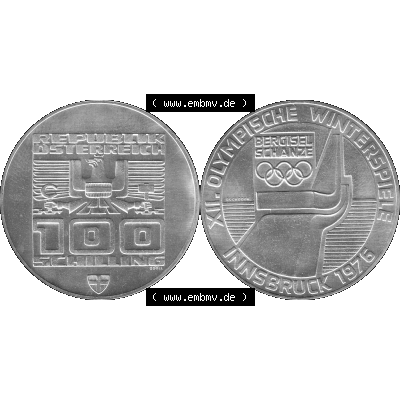 Alte Münze 100 / Einhundert Schilling Österreich in s/w Schwarzweiß bzw. Graustufen Farbgebung von Scanner transparenten PNG 1976-1976, 100 Hundert Schilling,... Sammlung
