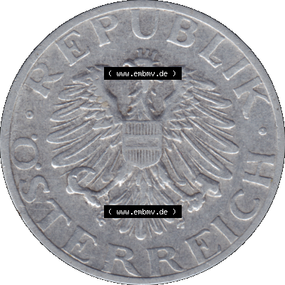 Alte Münze aus Österreich als PNG-Grafik 1946-1955, 50 Groschen 1946-01. Vorderseite der alten österreichischen Umlaufmünze aus Österreich, Münze vor Euro,... Sammlung