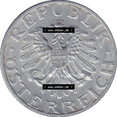 Alte Münze aus Österreich als PNG-Grafik 1946-1955, 50 Groschen 1952-01. Vorderseite der alten österreichischen Umlaufmünze aus Österreich, Münze vor Euro,... Sammlung