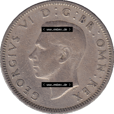 Alte Münze Großbritannien, Bild in Farbe bzw. Color PNG-Grafik 1947-1948, 1 One Schilling - One Shilling, 1947-02 Sitzender gekrönter Löwe auf Krone.... Sammlung