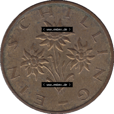 Alte Münzen Österreich 1 / Ein Schilling 1959-2001, 1 Schilling 1989-01. Rückseite der alten 1 Schilling Münze aus dem Zeitraum 1959-2001 vor dem Euro, Umlaufmünze... Sammlung