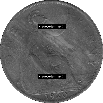 Alte Münze Großbritannien Umlaufmünze One Penny, 1 Pence 1911-1926, 1 One Penny, 1920-01, George V, B.M. GEORGIVS V DEI GRABRITTOMNREX FIDDEFINDIMP... Sammlung
