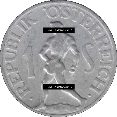 Österreich 1 / Ein Schilling 1946-1957, 1 Schilling 1947 (Stück 1) Sammlung