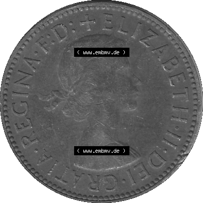 Großbritannien Umlaufmünze Half Penny, 1/2 Pence 1954-1970, Half Penny, Halber Pence 1963 (Stück 1), Elisabeth II. - Schriftzug... Sammlung
