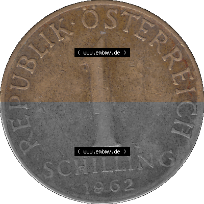 Österreich 1 / Ein Schilling 1959-2001, 1 Schilling 1962 (Stück 1), Edelweiß, Münze / Kursmünze aus Österreich Sammlung