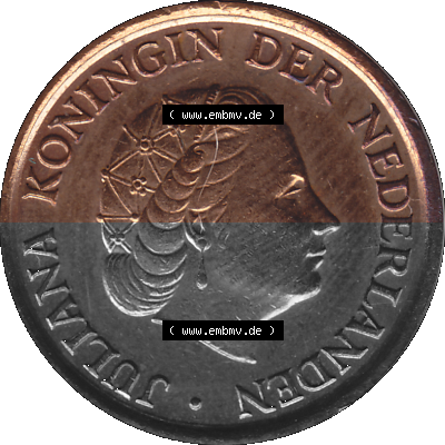 Alte Münze Niederlande in Farbe 1950-1980, 5 Cent Königin Juliana 1980, Nederland Sammlung