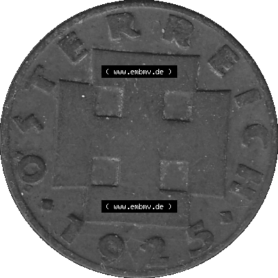 2 / Zwei Groschen Österreich in s/w Schwarzweiß bzw. Graustufen Farbgebung von Scanner transparenten PNG 1925-1938, 2 Zwei Groschen,... Sammlung