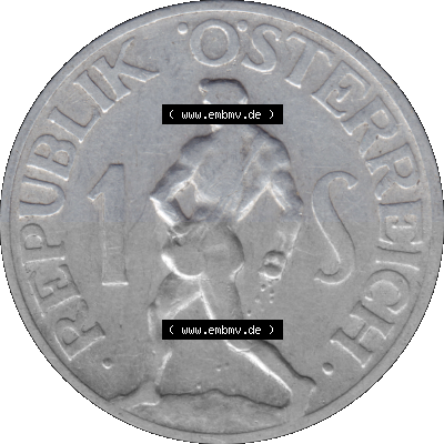 Österreich 1 / Ein Schilling 1946-1957, 1 Schilling 1947 (Stück 3) Sammlung