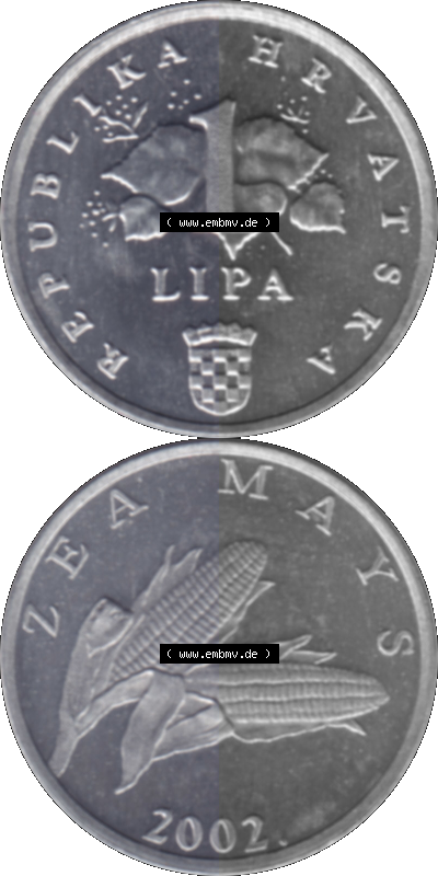 Kroatien Umlaufmünze 1994-2022, 1 Lipa 2002 (Stück 1) Sammlung