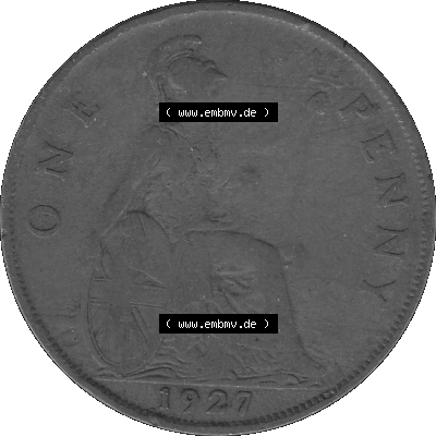 Großbritannien Umlaufmünze One Penny, 1 Pence 1927-1927, 1 One Penny, 1927 (Stück 2) , George V, BM GEORGIVS V DEI GRABRITTOMNREX... Sammlung