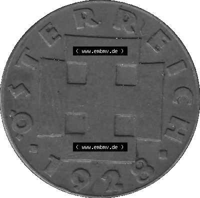 2 / Zwei Groschen Österreich in s/w Schwarzweiß bzw. Graustufen Farbgebung von Scanner transparenten PNG 1925-1938, 2 Zwei Groschen,... Sammlung