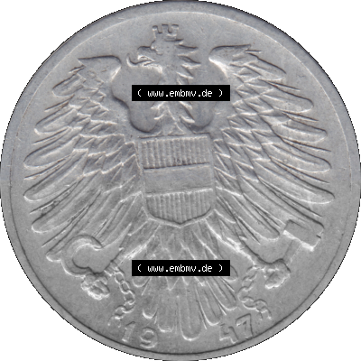 Österreich 1 / Ein Schilling 1946-1957, 1 Schilling 1947 (Stück 2) Sammlung