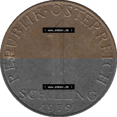 Österreich 1 / Ein Schilling 1959-2001, 1 Schilling 1979 (Stück 1), Edelweiß, Münze / Kursmünze aus Österreich Sammlung
