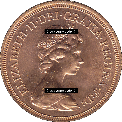 Alte Goldmünze Großbritannien 1974-1984, 1 Sovereign 1978 (Stück 1) Sammlung