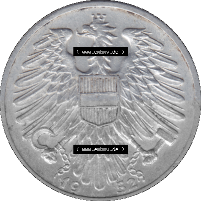 Österreich 1 / Ein Schilling 1946-1957, 1 Schilling 1952 (Stück 1) Sammlung