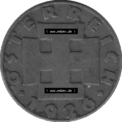 2 / Zwei Groschen Österreich in s/w Schwarzweiß bzw. Graustufen Farbgebung von Scanner transparenten PNG 1925-1938, 2 Zwei Groschen,... Sammlung